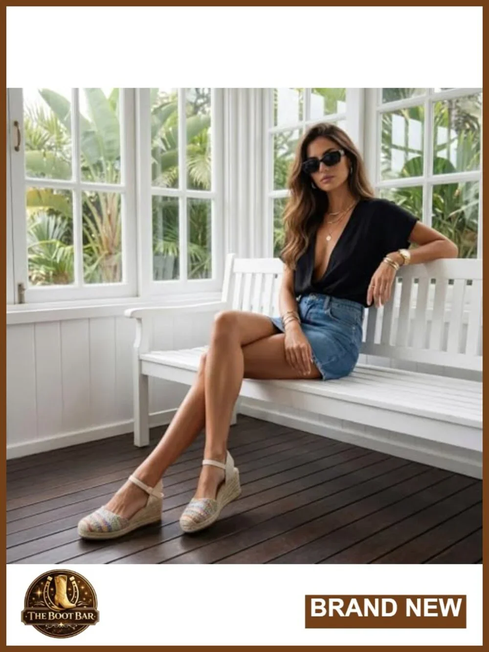 Women's Woven Espadrille Wedge Sandals, Ankle Strap, Cushioned Footbed